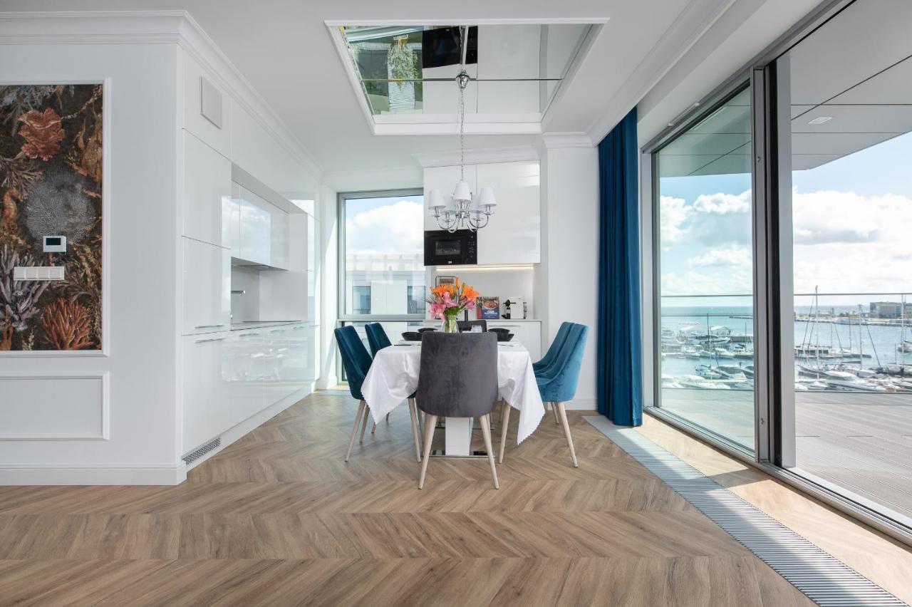 Yacht Park Premium Apartment Sea View 格丁尼亚 外观 照片