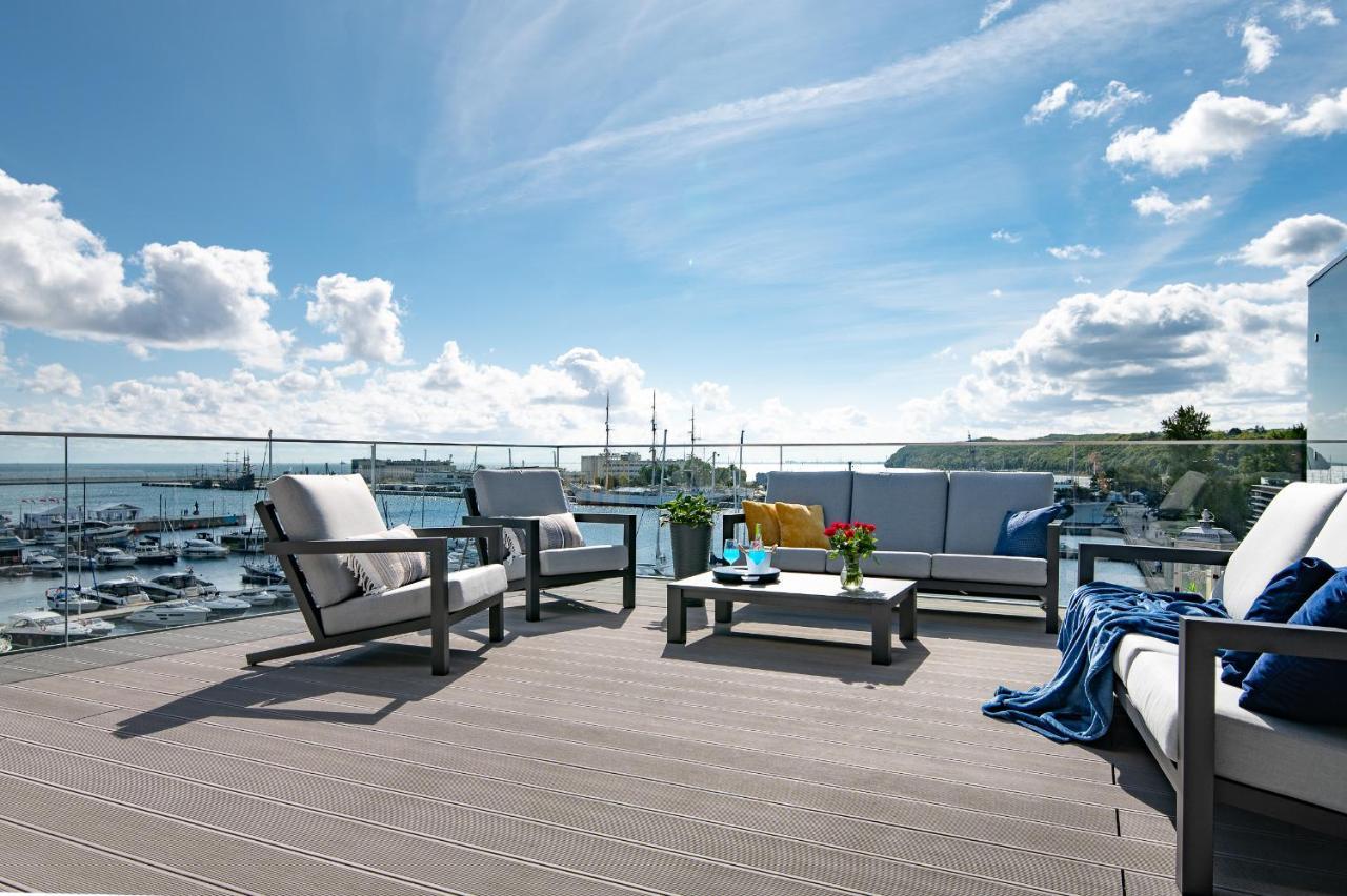 Yacht Park Premium Apartment Sea View 格丁尼亚 外观 照片